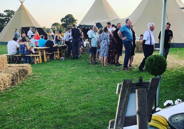 Guests Queueing up for crepes | Wedding Crepe Station Midlands