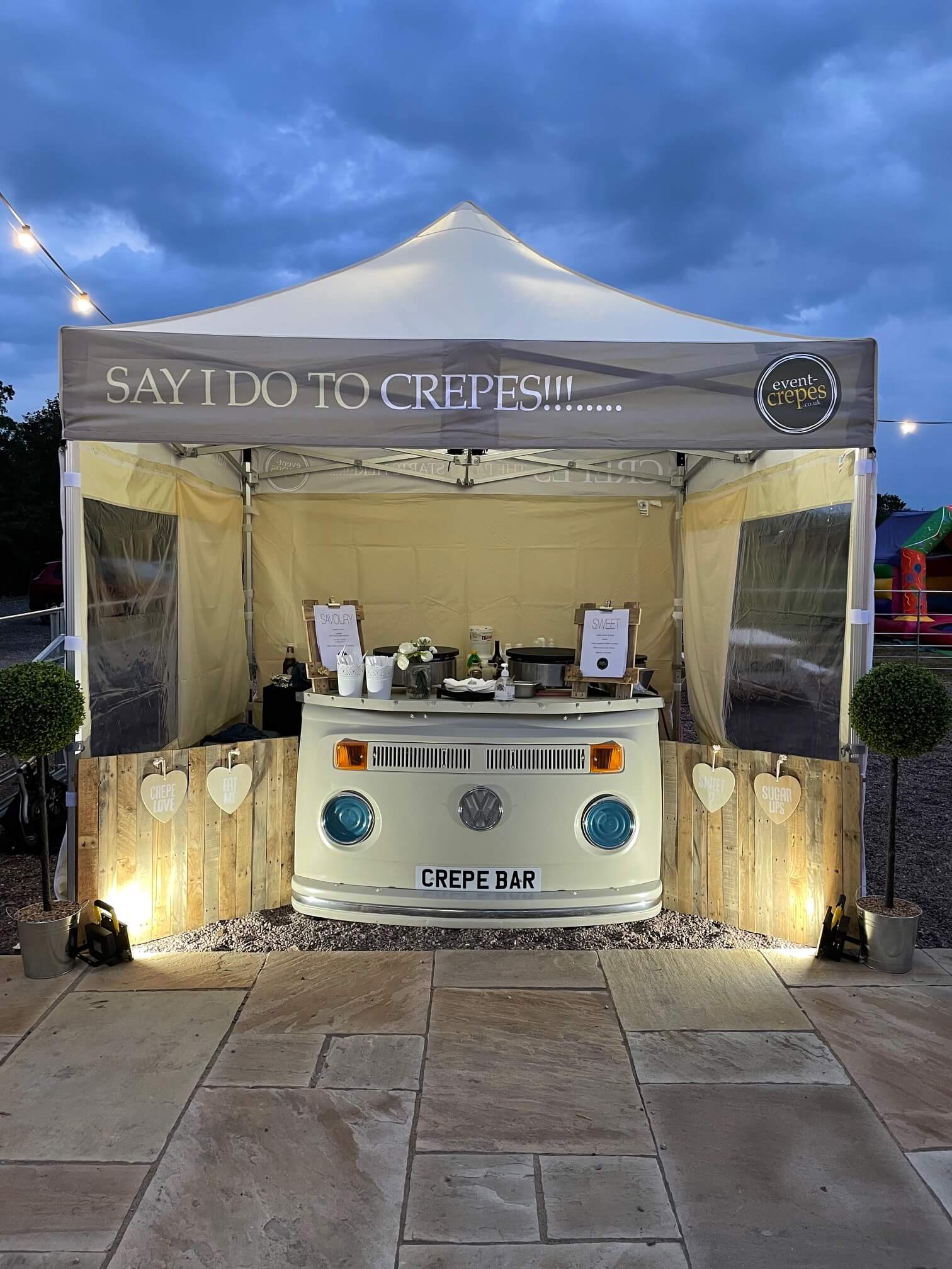 Rustic Wedding Crepe Bar